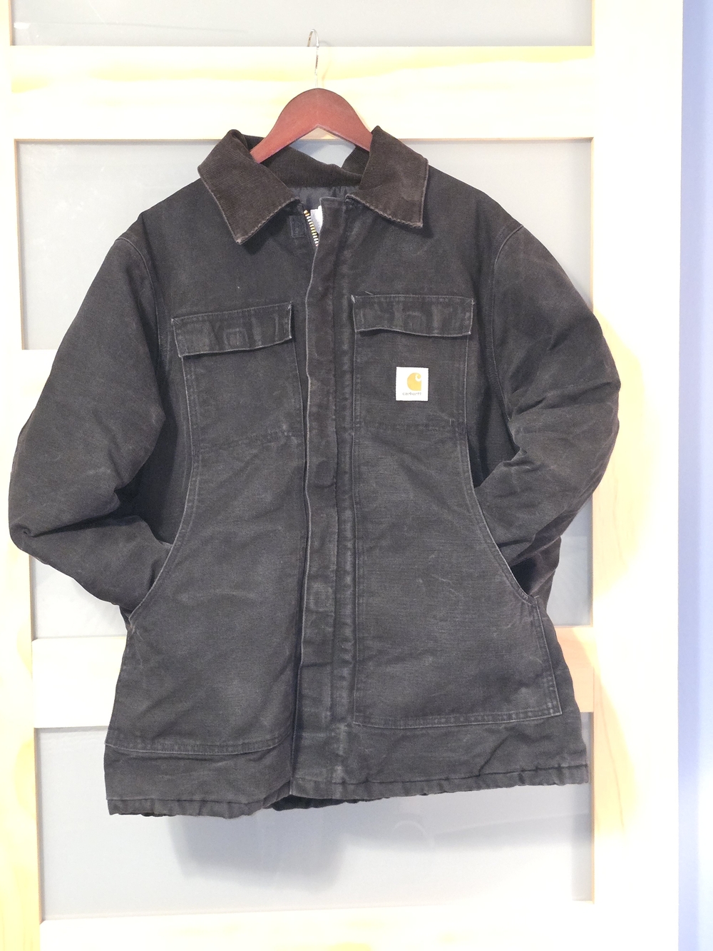 Carhartt Men's Black Vintage 90's Arctic Quilt Lined Chore Jacket